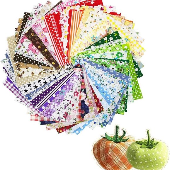 Other - 60 Pcs 4" x 4"10cm x 10cm Assorted Craft Fabric Bundle Squares Patchwork Fabric